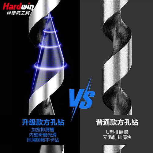 德国进口悍德威木工方孔钻头方形开孔器开榫钻头方榫机打方孔新型