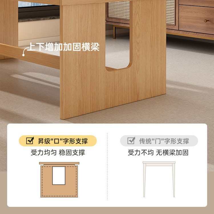 阳台小户型茶桌椅组合新中式实木腿大板桌办公茶几家用功夫泡茶台