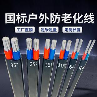 国标2芯3芯电缆线 线铝芯家用户外电线 线2.5 4 6 10 16 25平方铝