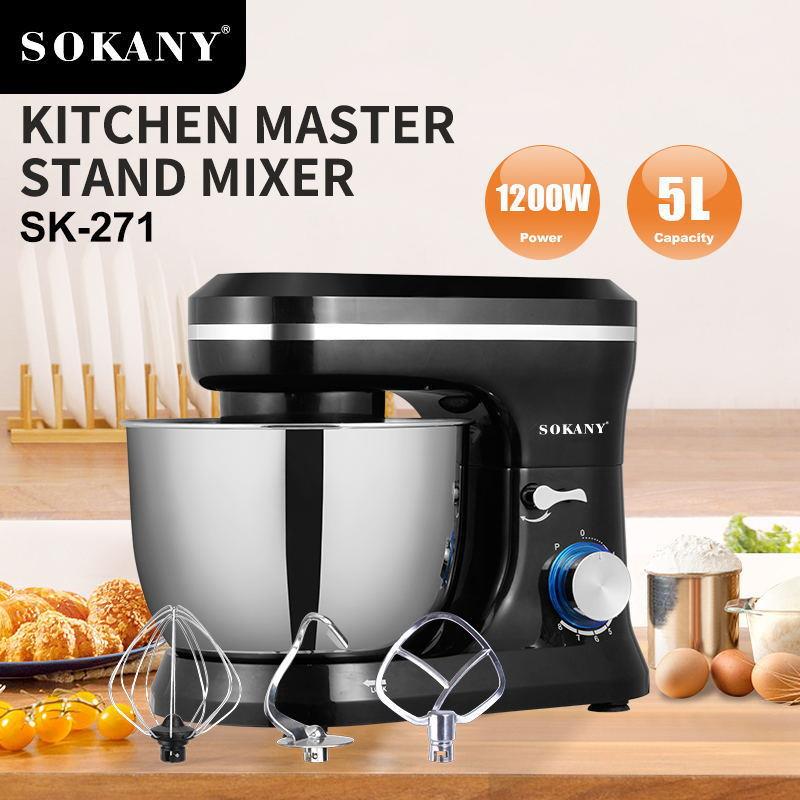 出口Sokany271揉面机家用5L厨师机搅拌和面机StandMixer