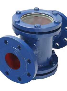 碳钢直通四通十字管道视镜HGS07-101/102钢化硼硅玻璃可加叶轮50