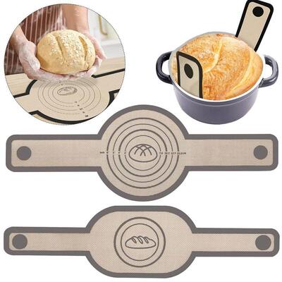 2Pcs Bread Kneading Pad Bread Baking Mat Platinum Silicone