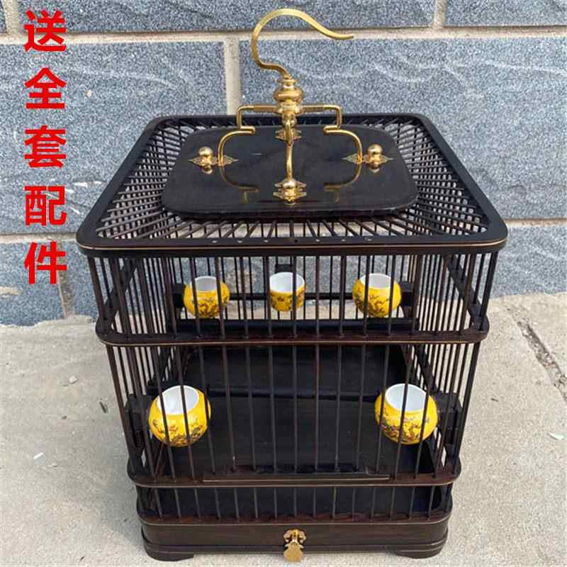 高档金高档手笼工红木麻红酸枝鸟子红子绣眼贝子青黄鸟靛颏玉鸟料