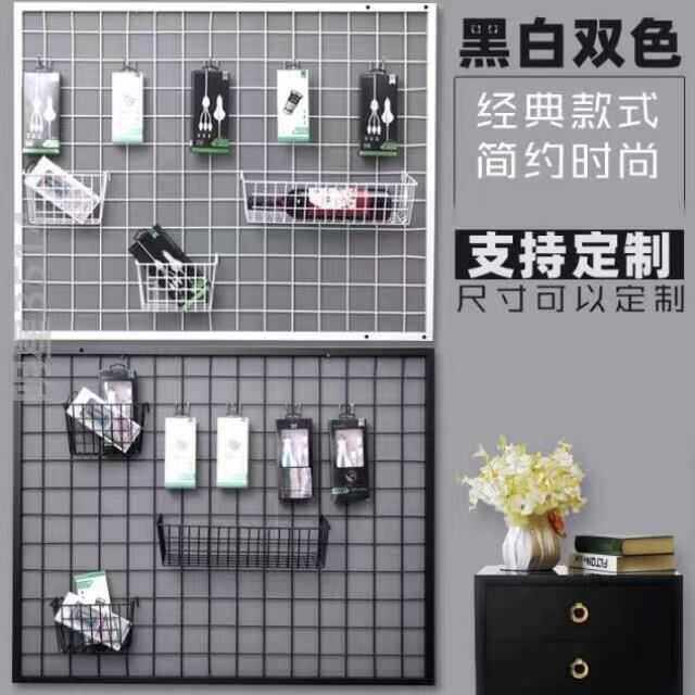 定制铁艺装饰网格展示架挂墙标签艺术照片墙幼儿园美术画室展示架