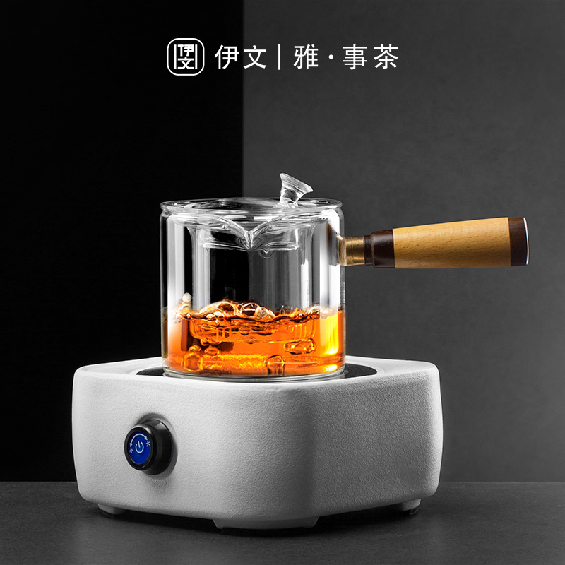 伊文陶瓷 玻璃煮茶壶 耐高温电陶炉泡茶专用煮茶器家用小型煮茶炉