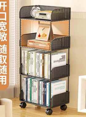 置架书架收学FIQ生书桌旁可移动落地储物层柜家用多儿童绘本纳架