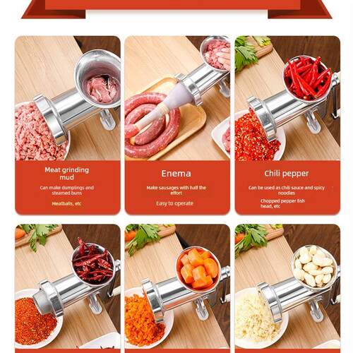 Manual Meat Grinder Noodle Stainless Steel Mincer 手动绞肉机