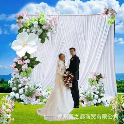 纱帷幔装饰户外酒店打背景婚庆布幕布舞台底布弹力布置幔婚礼