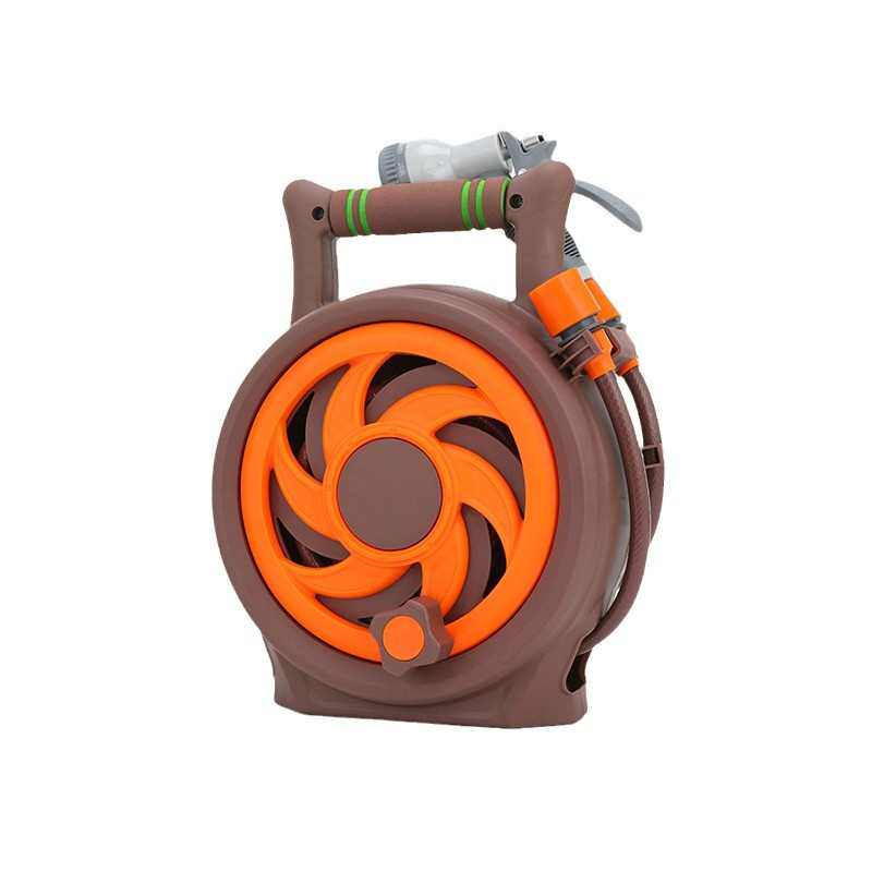 批发浇花洗车便携一体式水管收纳架塑料材质花园浇菜工具