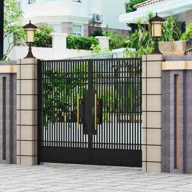 万森凯现代简约铁艺庭院门别墅花园进户门双开门家用围墙大门乡村