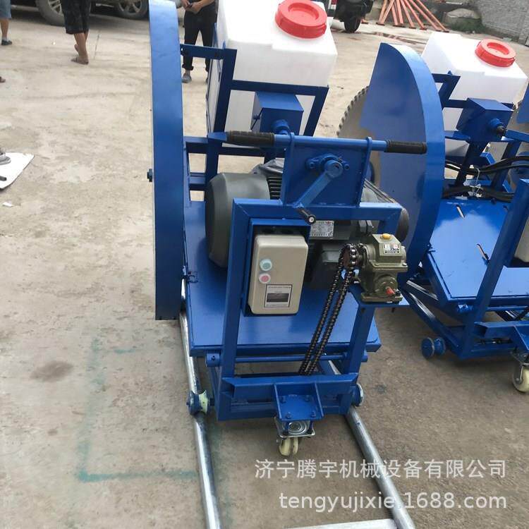 腾宇电动路面开槽机 带轨道站台切割机 混凝土桥面切缝机现货供应