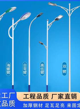 户外市电路灯5米6米道路灯杆led路灯防水超亮新农村太阳能路灯