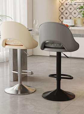 子镂空靠背旋转降酒吧椅高脚吧椅台收银镂空靠背前台简升约家用KT