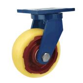 超重型脚轮实心铁芯尼龙6寸8寸万向轮铁芯尼龙轮载重一吨工业推车