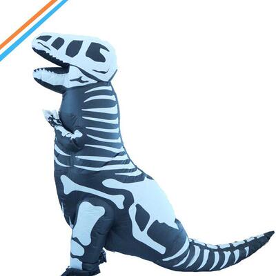 Halloween Zombie Skeleton T-Rex Inflatable Stage Costume