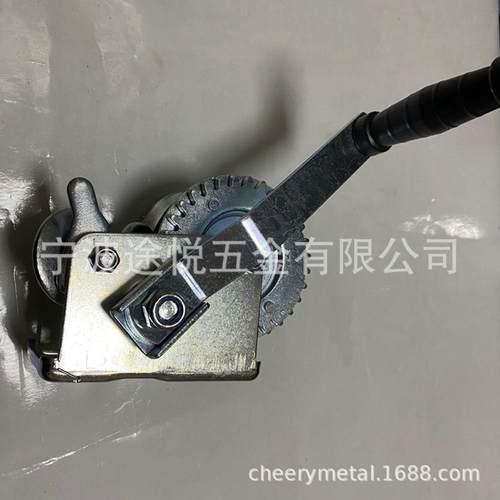 新款直销供应600LBS拖车绞盘 手摇绞车带6米黑色织带 游艇手动绞