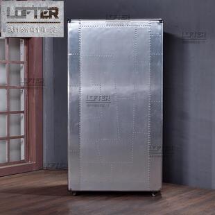 欧SG8011行式 折叠书柜RICHAR动D旅者家具OFT工业风 铝L皮铆钉个性