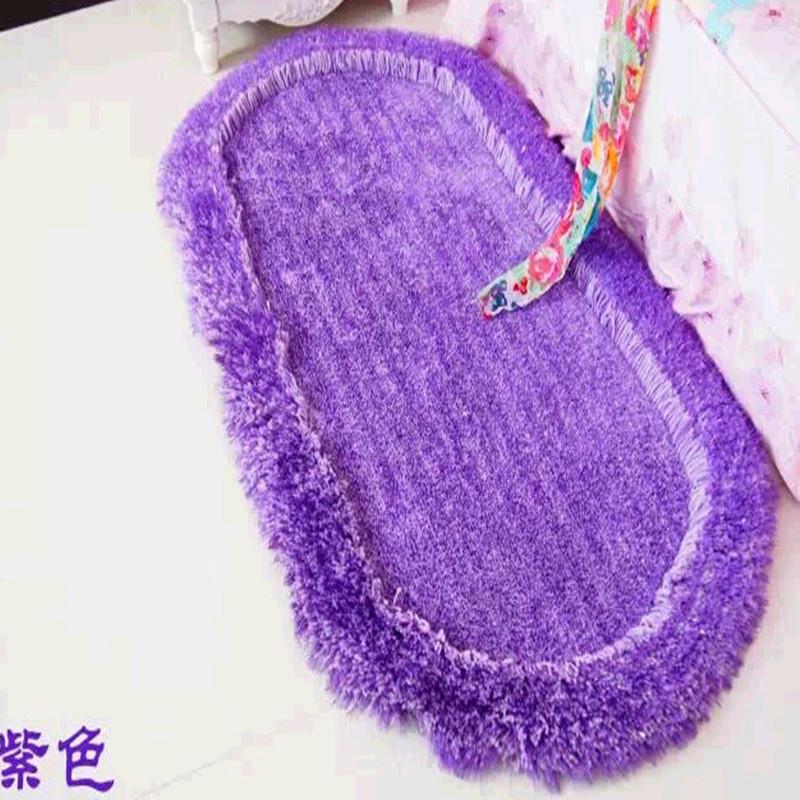 特价简约家用加厚弹力丝椭圆形家用地毯床边卧室防滑家用地垫地毯