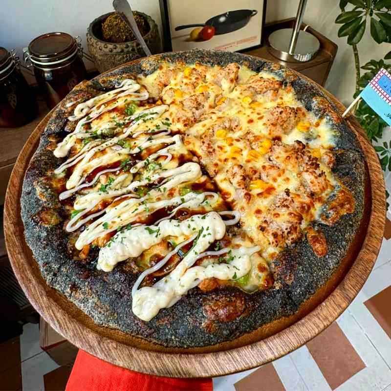 无柄披萨盘9 10 11 12寸托盘木饭厅堂食放饼底托板烤肉火锅圆木盘