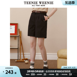 teenieweenie小熊直筒四分裤宽松韩版通勤休闲时尚，女短裤夏款