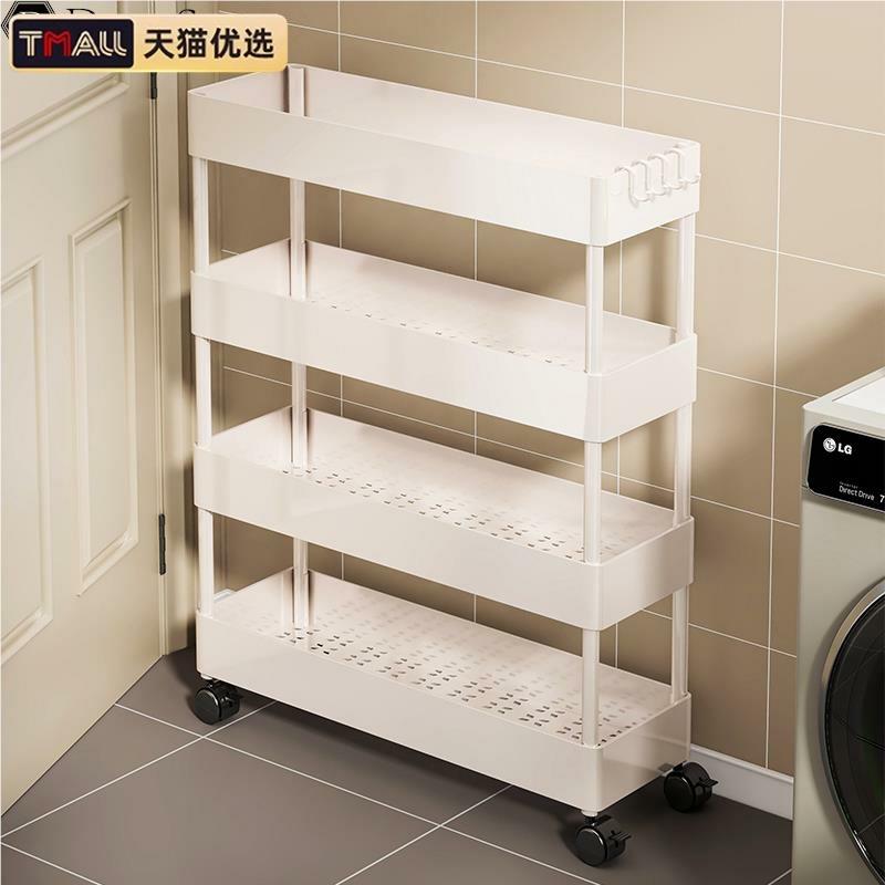 门后极窄置物架夹缝收纳神器落地小推车浴室