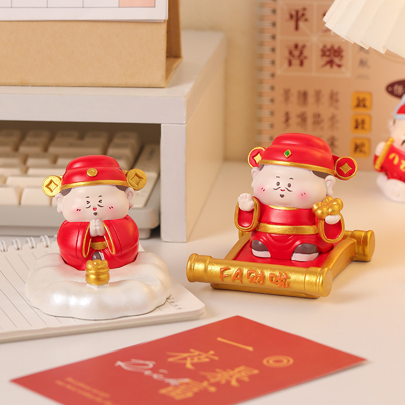 财神爷装饰品办公室创意装饰摆件