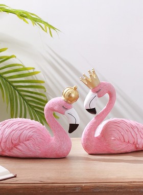 唯美简约北欧火烈鸟客厅摆件创意家居装饰品礼物房间布置摆设卧室