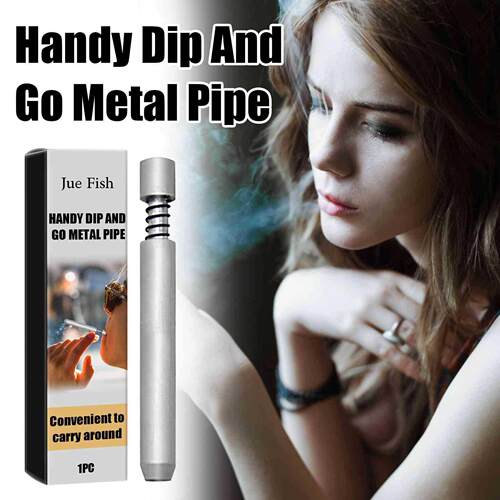 Jue Fish Mini Metal Pipe - Creative Portable Straight Mini P