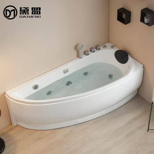 家用成人按摩冲浪小户型压克力浴缸异形恒温迷你弧形浴盆1.3-1.7