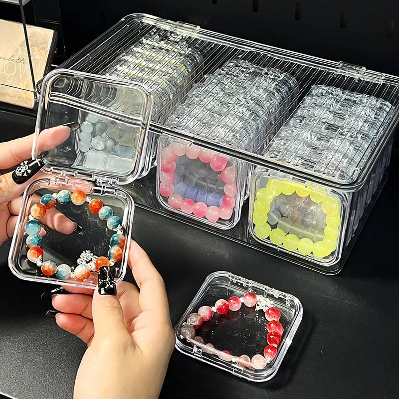 手串收纳盒子手链项链饰品文玩水晶防氧化专用尘透明亚克力首饰盒
