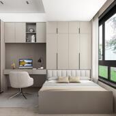 榻榻米现代简约踏踏米1.35米床衣柜桌组合一体儿童房整体多功能床