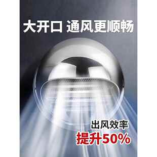 75pvc110160200排气管防风罩不锈钢风帽排烟管外墙出风口通风透气