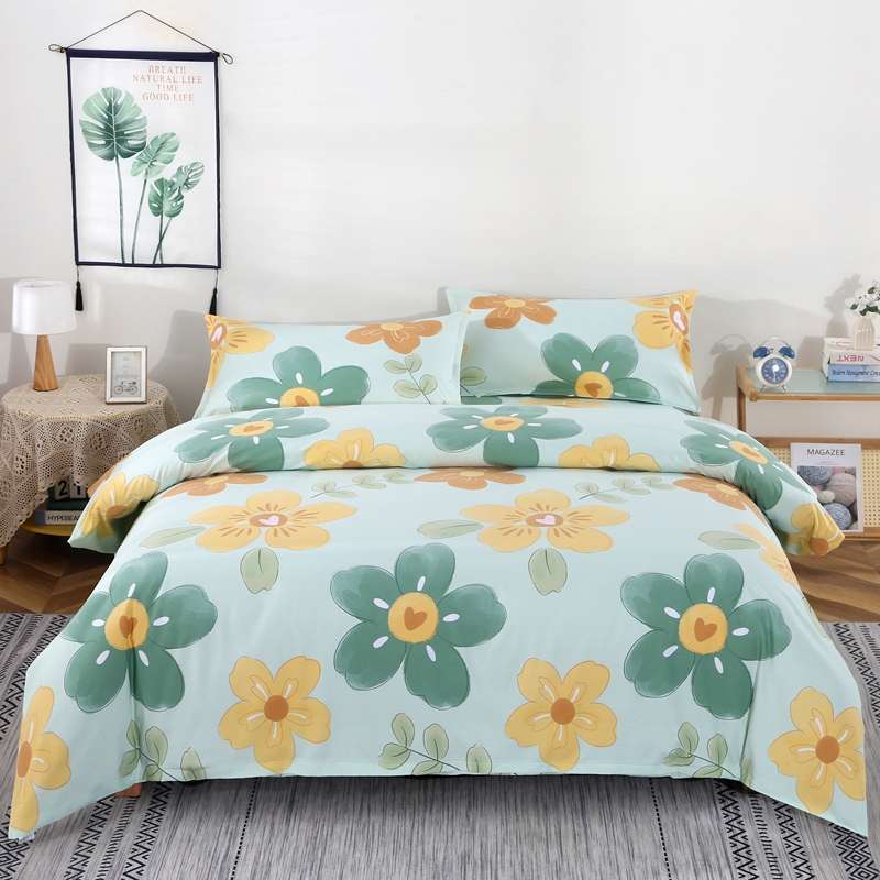 6B76老粗布四件套纯棉加厚加密床单被套被罩秋冬四季床上用品