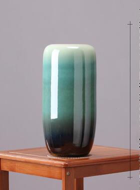 高档永悦 新中式景镇流 面釉面渐变陶瓷花瓶德客厅台装饰摆件花器