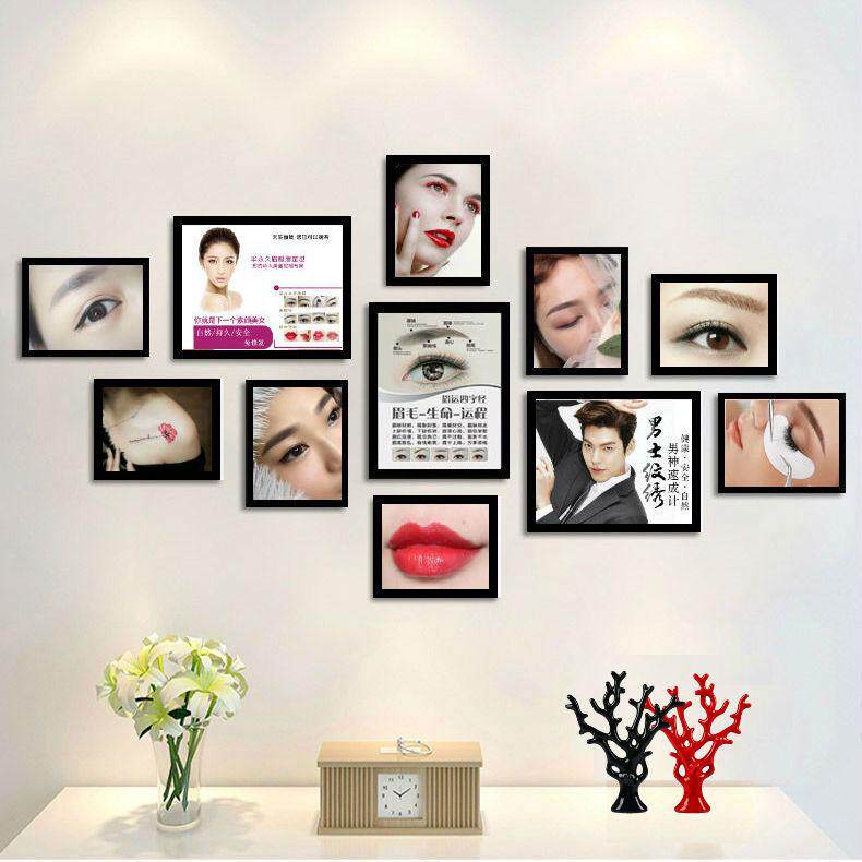 美甲美睫眉眼唇美容半装饰挂画微整相框纹绣彩妆照片墙免打孔薇妍,家居饰品,照片墙,淘宝优惠券,粉丝福利购,淘宝优惠卷