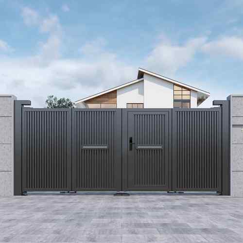 悬浮电动无轨折叠门铝合金户外车库电动门高端人车分离电动户外门