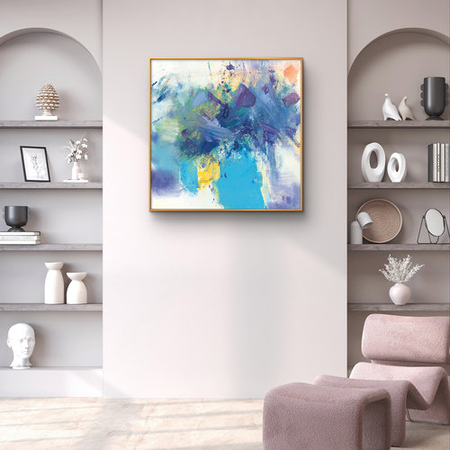 【已装裱】房辉《四季的交响-3》限量版画客厅卧室高级轻奢挂画