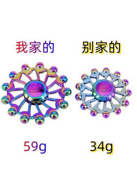 Rainbow Metal Fidget Spinner Toys Stainless Steel Bearing Hi