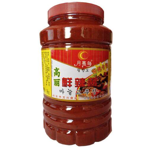 一桶包邮 月亮岛高丽鲜辣酱1.8kg烧烤酱辣椒酱烤冷面酱烤面筋酱料