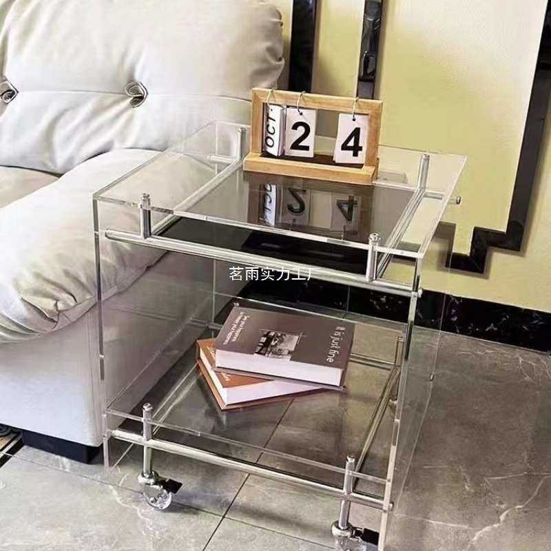 可移动家用床头柜亚克力透明推车小户型客厅卧室边几收纳,住宅家具,角几/边几,淘宝优惠券,粉丝福利购,淘宝优惠卷