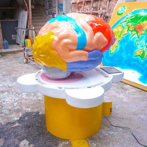 3D打印泡沫雕刻模型玻璃钢门柱智能大脑声光同步语音解说雕塑模型