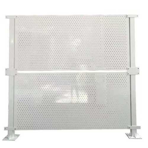 镀锌板冲孔围挡烤漆沿海防风市政道路安全隔离工地铁皮镂空防护板