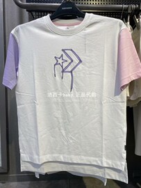 converse匡威 女款拼接冰淇淋色粉黄短袖T恤10020854-A01-A02