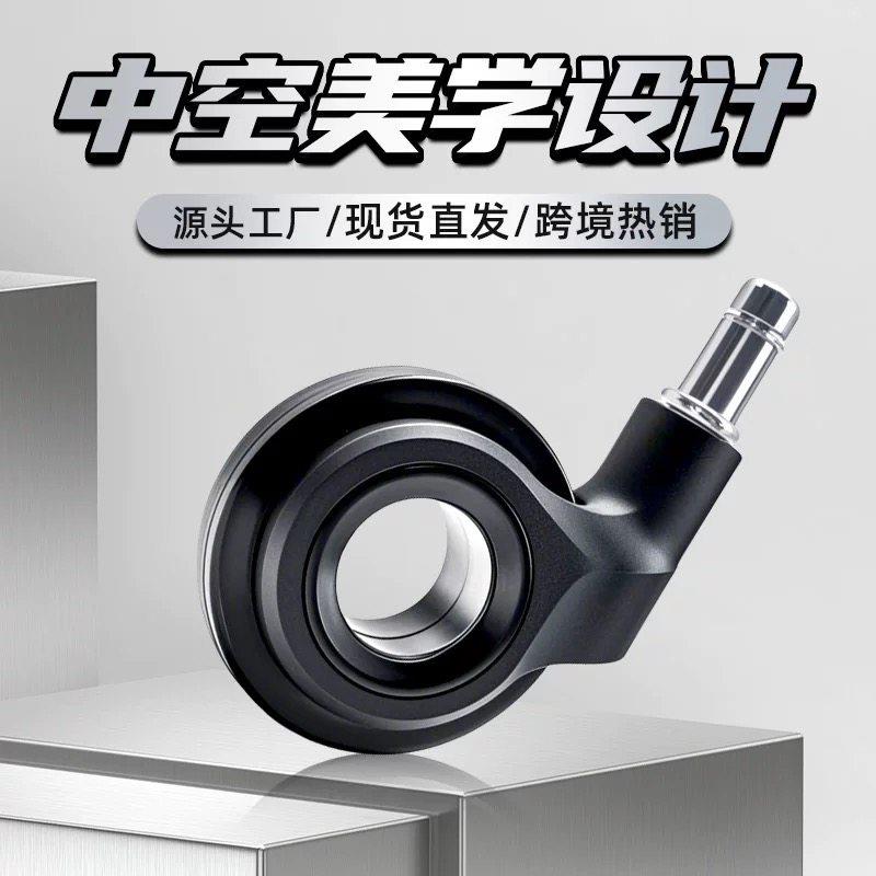 科技静音万向轮60mm 电镀空心办公脚轮 不缠毛发厂家直发滚轮