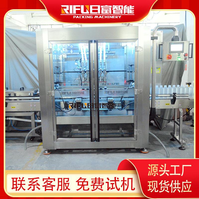 自动装奶茶溢流式灌装机饮料水剂类易起泡液体灌装设备