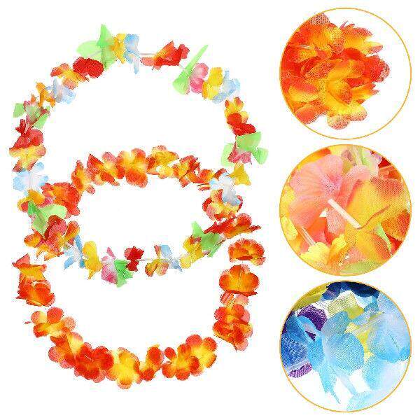 50 Pcs Hawaiian Lei Garland Artificial Flowers Stage