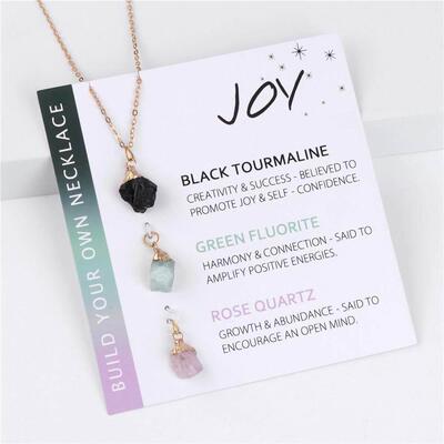 Irregular Mineral Stone Charm Necklace With Interchangeable