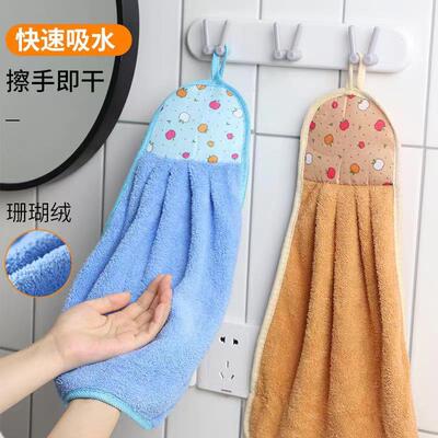 Wholesale hanging cute bathroom hand towels, absorbent and t