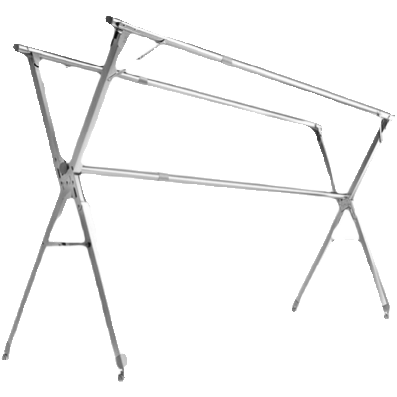 不锈钢晾衣架落地折叠伸缩家用室内外双杆防风加厚加粗阳台承钧日