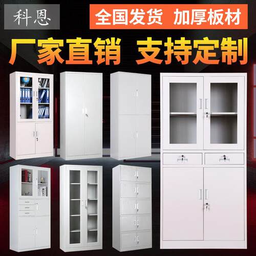 钢制文件柜铁皮柜办公室资料档案柜带锁抽屉式财务凭证柜